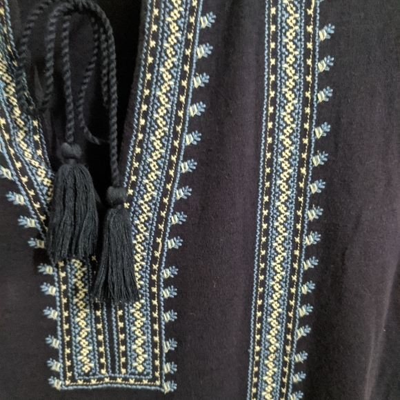 Soft Joie Yadon Tie Neck Embroidered Tunic Dress - Picture 6 of 6